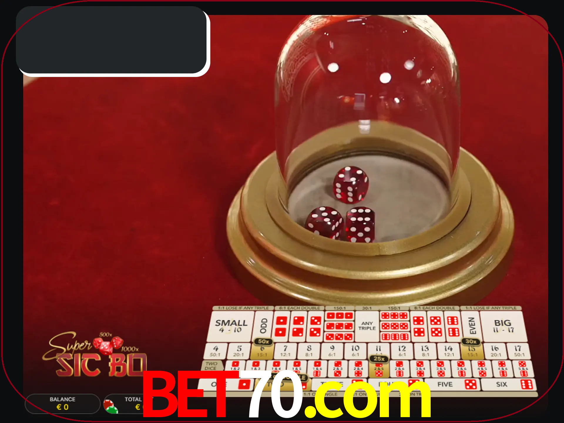 Deixe os dados ao seu lado nos jogos da Sic Bo.