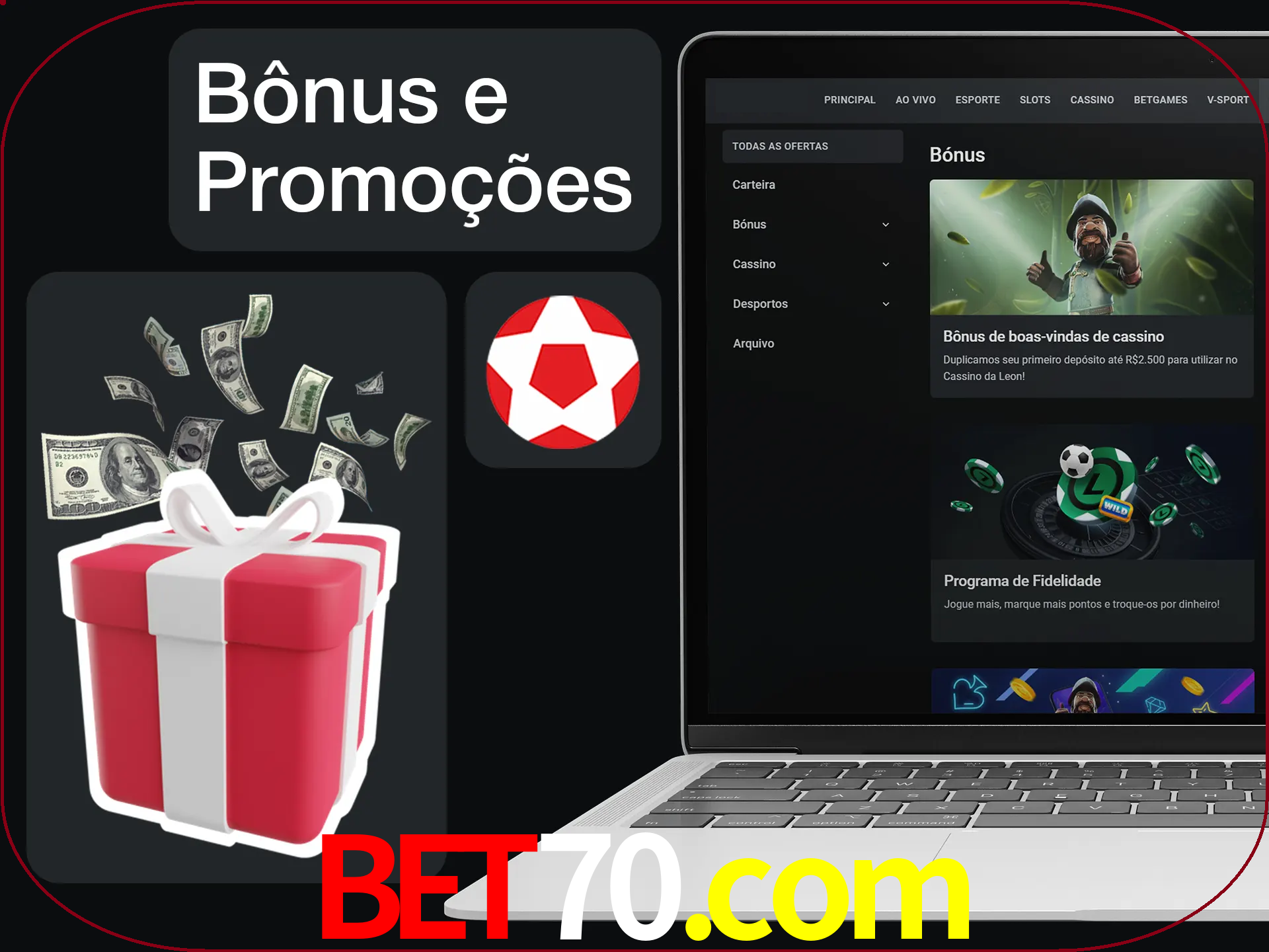 Verifique se há novos bônus e promoções.