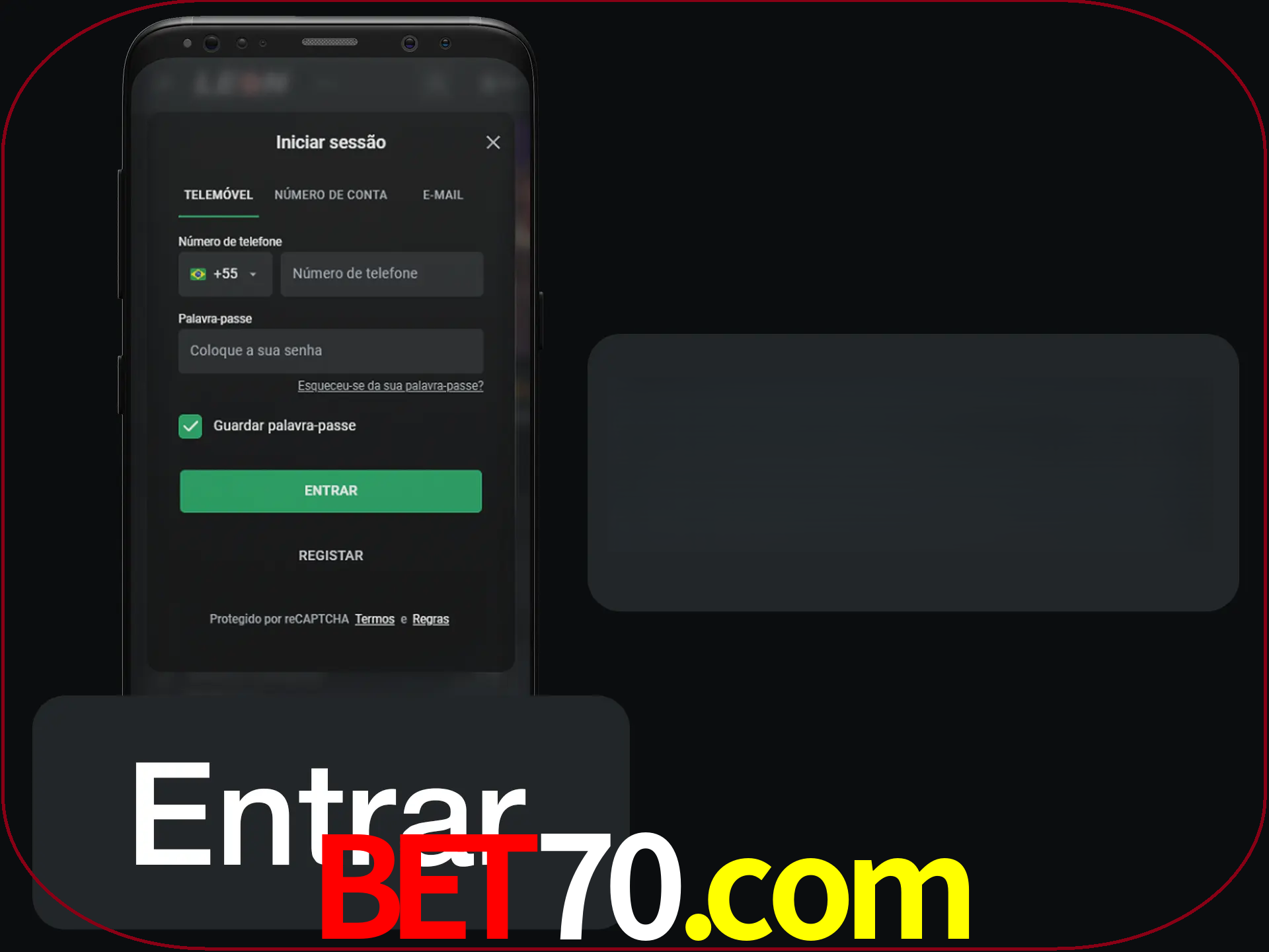Faça o login para começar a apostar e jogar no cassino.