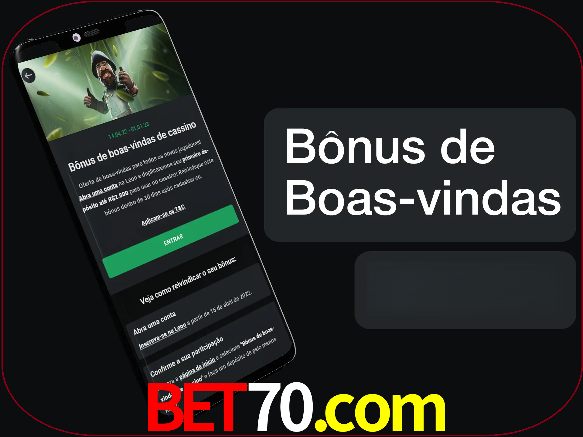Não se esqueça de usar o bônus de boas-vindas.