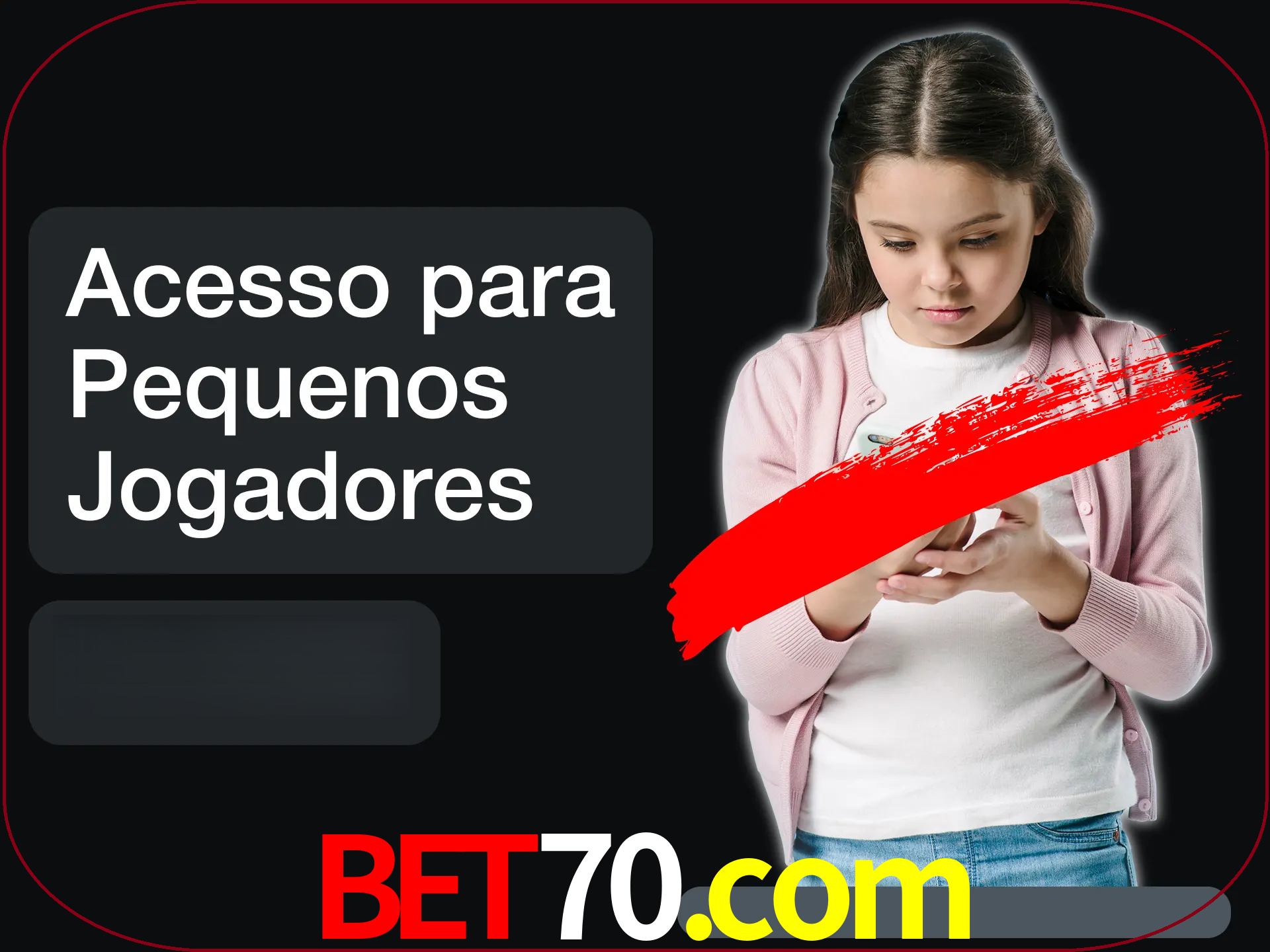 As crianças não podem jogar jogos de cassino.